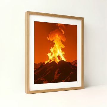 `` Sky On Fire '' By Kurt Shaffer Framed Photographic Print (synthetic illustration; no displayed measurements)