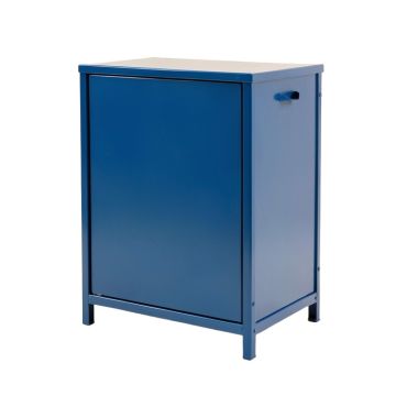 Pine Branch Freestanding Pull-Out Hamper Cabinet - Blue