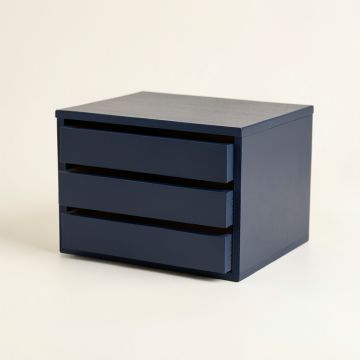Cedar Crest Small-Parts Storage Drawer Cabinet - Navy (synthetic illustration; no displayed measurements)