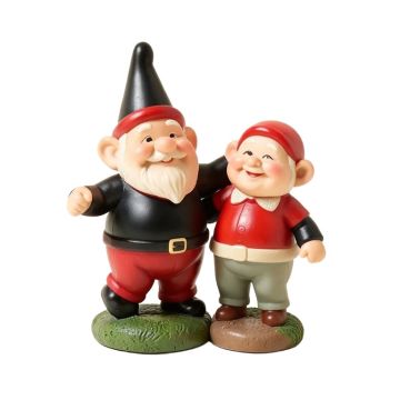 Dancing Duo Gnome Garden Statue