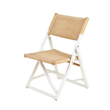 Maple Brook Folding Outdoor Chair - White