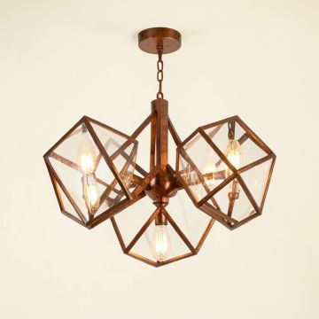 Douthett 6 - Light Unique / Statement Geometric Chandelier (synthetic illustration; no displayed measurements)