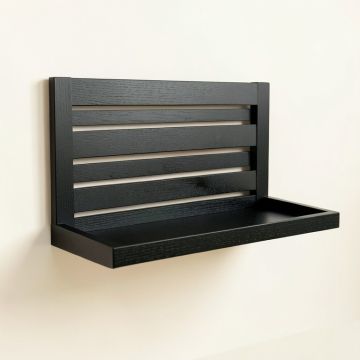 Clay Bend Wall-Mounted Entryway Organizer Shelf - Black (synthetic illustration; no displayed measurements)