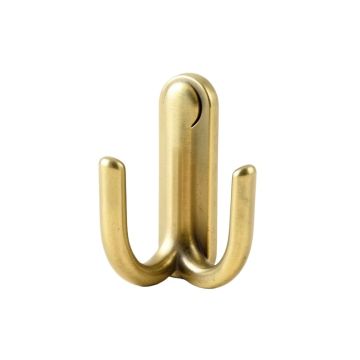 Brass Double Wall Mounted Robe Hook