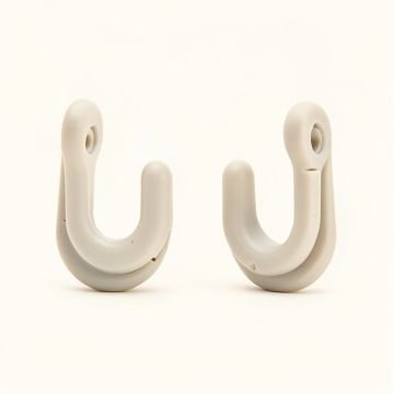 C-Shaped Shower Curtain Hooks (synthetic illustration; no displayed measurements)