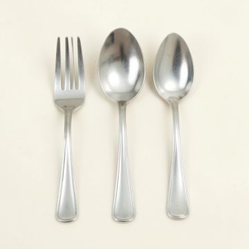 Silverware Set Silver Wall Decor 3 Piece Set (synthetic illustration; no displayed measurements)