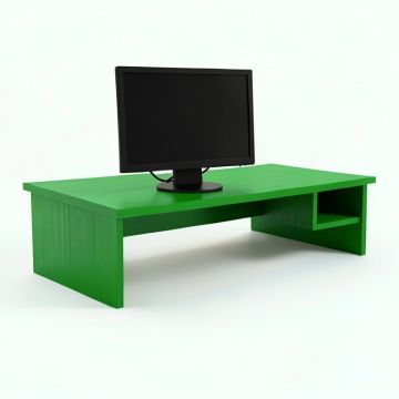 Willow Field Desktop Monitor Riser - Green (synthetic illustration; no displayed measurements)