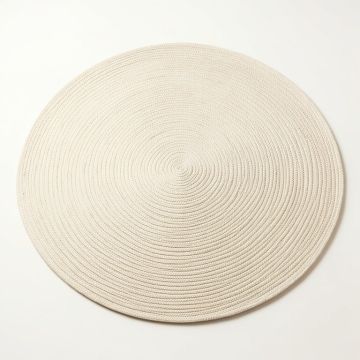 Fern Crest Round Area Rug - Cream (synthetic illustration; no displayed measurements)