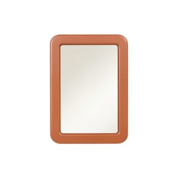 Rowan Crest Framed Wall Mirror - Terracotta