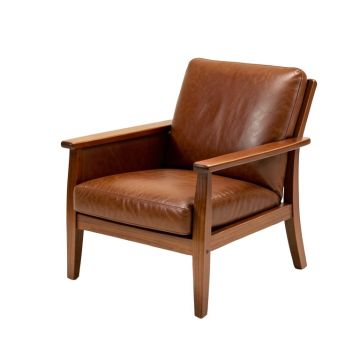 Keila 27 '' Wide Genuine Leather Lounge Chair