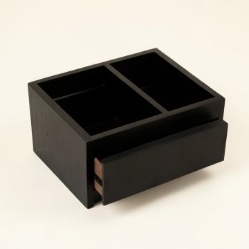 Hazel Branch Empty Coffee-Station Organizer - Black (synthetic illustration; no displayed measurements)