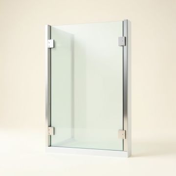 Tidy 39 '' X 55 '' Hinged Semi Frameless Tub Door (synthetic illustration; no displayed measurements)