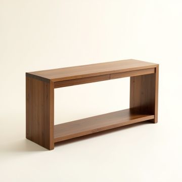 18 '' Solid Wood Console Table (synthetic illustration; no displayed measurements)