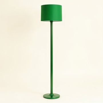 Rowan Branch Floor Lamp With A Plain Fabric Shade - Green (synthetic illustration; no displayed measurements)