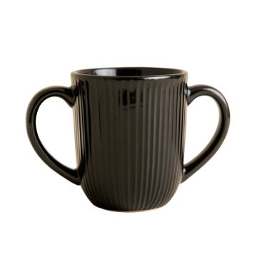 Wren Branch Ceramic Mug - Black