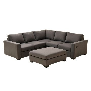 Junius 158 '' Wide Reversible Modular Corner Sectional With Ottoman
