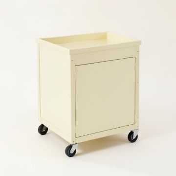 Slate Branch Empty Rolling Workshop Cart - Cream (synthetic illustration; no displayed measurements)
