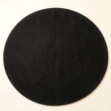 Meadow Brook Round Area Rug - Black (synthetic illustration; no displayed measurements)