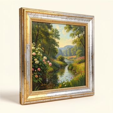 The Garden Of Monet At Argenteuil By Claude Monet Picture Frame Painting On Canvas (synthetic illustration; no displayed measurements)