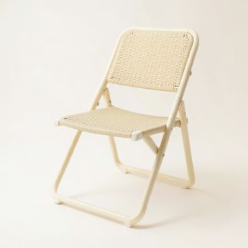 Vale Bluff Folding Outdoor Chair - Cream (synthetic illustration; no displayed measurements)