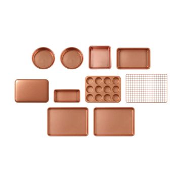 Copper-Finish Ten-Piece Bakeware Set