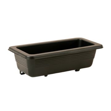 Vale Arc Empty Railing Planter With Integral Brackets - Black
