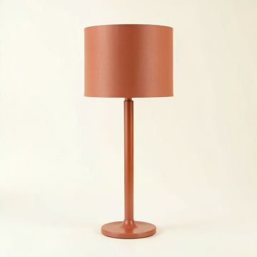 Sage Crossing Floor Lamp With A Plain Fabric Shade - Terracotta (synthetic illustration; no displayed measurements)