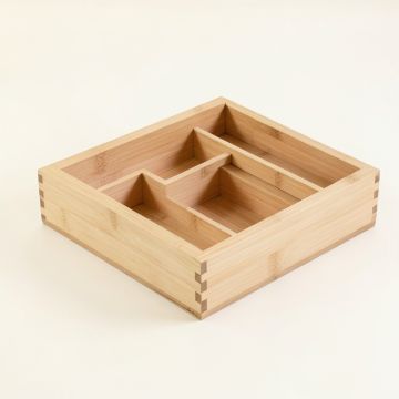 Juniper Bluff Empty Pantry Drawer Organizer Insert - Beige (synthetic illustration; no displayed measurements)