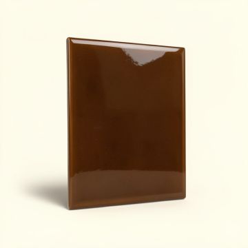 3 '' X 6 '' Glass Wood Look Tile In Glossy Brown (synthetic illustration; no displayed measurements)
