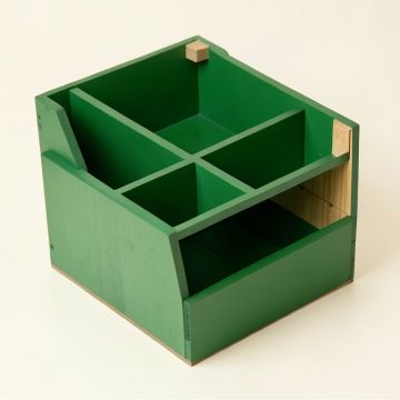 Oak Bend Empty Coffee-Station Organizer - Green (synthetic illustration; no displayed measurements)