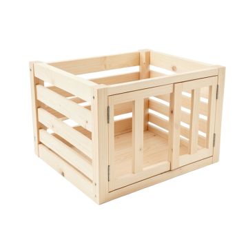Stone Bend Empty Furniture-Style Pet Crate - Ivory