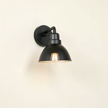 Summit Crossing Wall Sconce Mounted On A Plain Wall - Black (synthetic illustration; no displayed measurements)