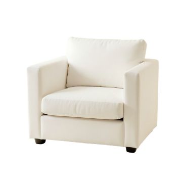 Wren Bluff Upholstered Armchair - White