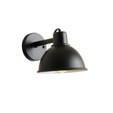 Rowan Arc Wall Sconce Mounted On A Plain Wall - Black