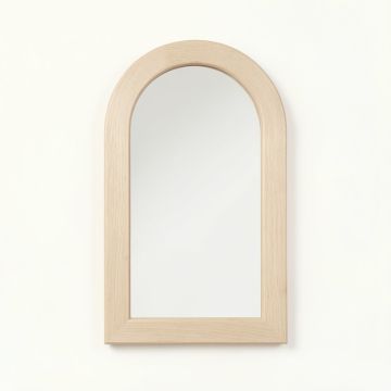 Rowan Branch Framed Wall Mirror - Beige (synthetic illustration; no displayed measurements)