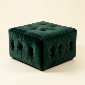 Leni 33 '' Wide Velvet Tufted Square Cocktail Ottoman (synthetic illustration; no displayed measurements)