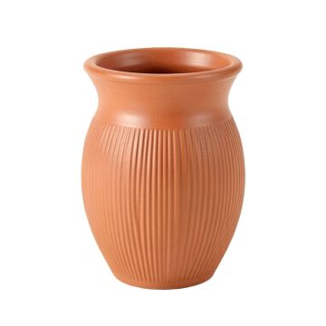 Pine Crest Empty Decorative Vase - Terracotta