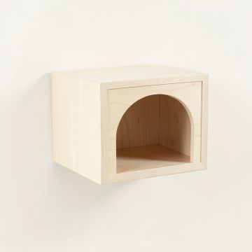 Cove Bend Wall-Mounted Cat Perch - Ivory (synthetic illustration; no displayed measurements)