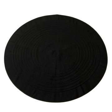 Pine Bluff Round Area Rug - Black