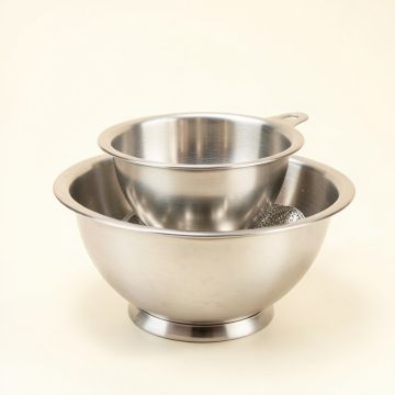 Chef Craft Stainless Steel 3 Piece Colander Set (synthetic illustration; no displayed measurements)