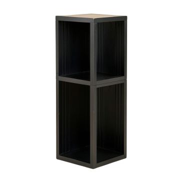 Reed Edge Narrow Cubby Tower - Black
