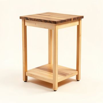 Wulfram Kitchen Cart With Butcher Block Top (synthetic illustration; no displayed measurements)