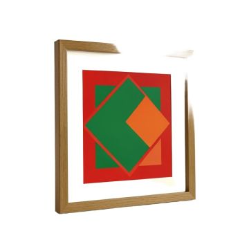 Square Geometric Picture Frame Graphic Art Print On Cnavas