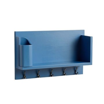 Hazel Brook Wall-Mounted Entryway Organizer Shelf - Blue