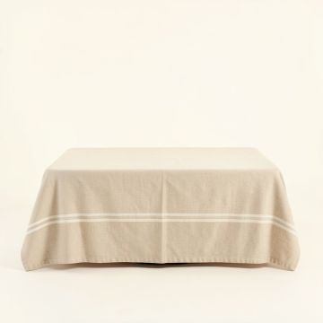 Laurel Branch Flat Bed Sheet - Beige (synthetic illustration; no displayed measurements)