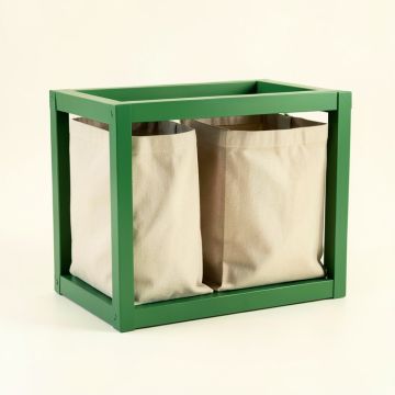 Holly Dell Laundry Sorting Station With Plain Removable Bags - Green (synthetic illustration; no displayed measurements)