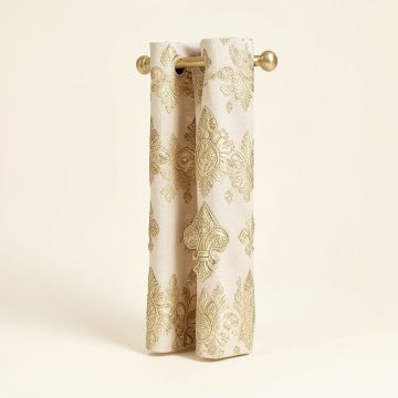 Mithchell Fleur De Lis Medallion Curtain Holdback (synthetic illustration; no displayed measurements)