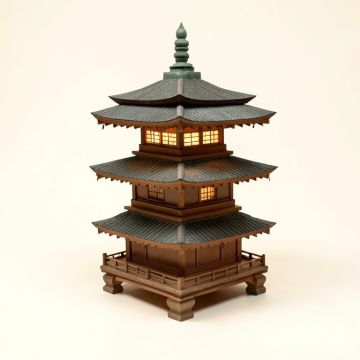 Pagoda Solar Powered Led Pathway Light Pack (synthetic illustration; no displayed measurements)
