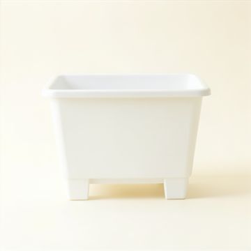 Meadow Bend Empty Raised Planter - White (synthetic illustration; no displayed measurements)