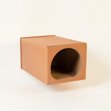 Flint Bridge Wall-Mounted Cat Perch - Terracotta (synthetic illustration; no displayed measurements)